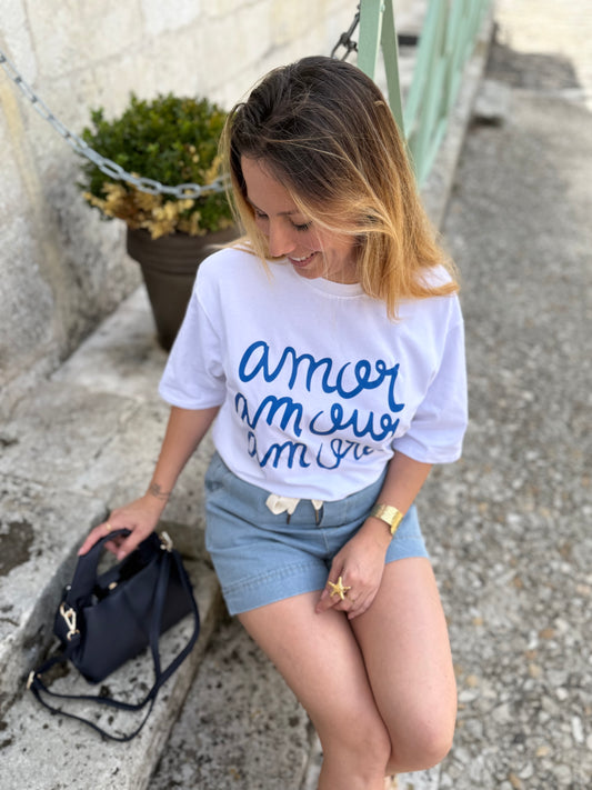 T-shirt "Amor" Bleu