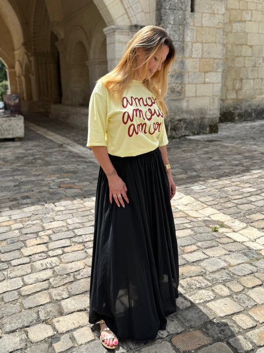 T-shirt "Amor" Jaune