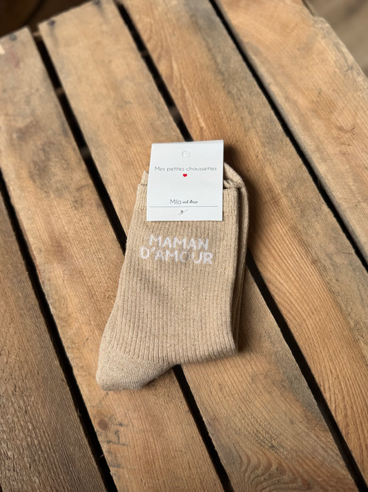 Chaussettes fantaisie "Maman d'amour"