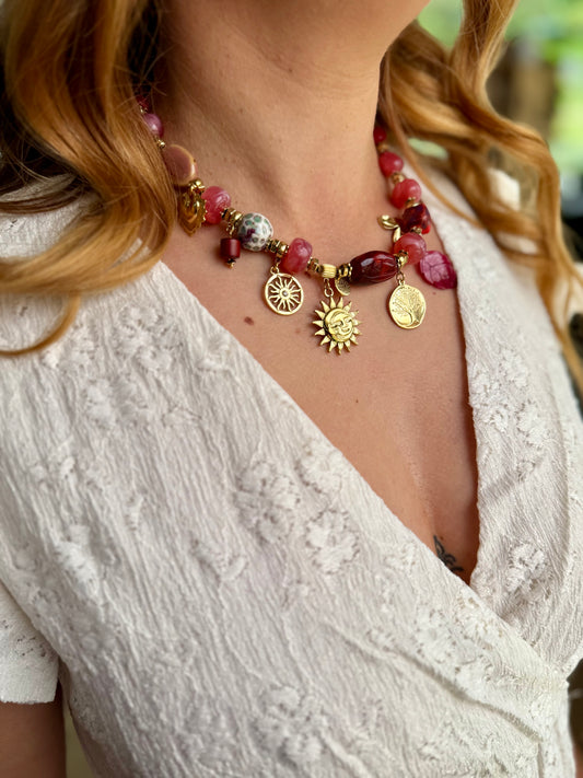 Collier "Soleil doré"