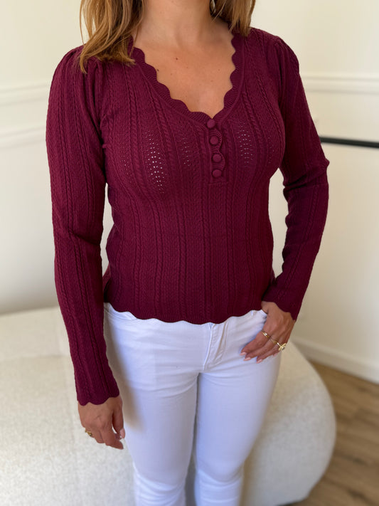 Top "Soline" Bordeaux